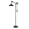 Homeroots 72" Black Adjustable Reading Floor Lamp With Black Metal Dome Shade 523444 - alternate 9