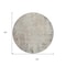 Homeroots 8' Taupe And Ivory Round Abstract Washable Indoor Outdoor Area Rug 612372 - alternate 8