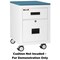 Fireking 1-Hr Fire rated, Mobile Pedestal, Ltr/Lgl file Drawer Arctic White 2M1822-1AW - alternate 5