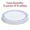 Smarty Had A Party 7.5" White with Royal Blue and Silver Rim Plastic Appetizer/Salad Plates (120 Plates), 120PK 977BLS-CASE - alternate 10