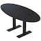 Skutchi Designs 4 Person Conference Table With Power Unit | 6' Oval Table | Harmony Series HAR-OVL-36X72-T.BK-U999ST19-NA - alternate 1