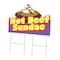Signmission Hot Beef Sundae Die Cut Yard & Stake plastic coroplast window, C-DC-2436-Hot Beef Sundae19 C-DC-2436-DS-Hot Beef Sundae19 - alternate 1