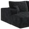 Homeroots 107" Black Corduroy Modular Compression Foam Sofa With Toss Pillows 712964 - alternate 4