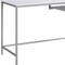 Homeroots 48" White and Silver Computer Desk 333489 - alternate 5