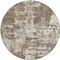 Homeroots 8' Brown And Beige Round Abstract Washable Indoor Outdoor Area Rug 597940 - alternate 8