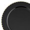 Smarty Had A Party 10" Black with Gold Pearl String Round Disposable Plastic Dinner Plates, 120PK 8870-BG-CASE - alternate 9