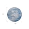 Homeroots 8' Denim Blue And Sky Blue Round Abstract Washable Indoor Outdoor Area Rug 582160 - alternate 8