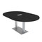 Skutchi Designs Racetrack Conference Table With Power Unit, 48 in W, 84 in L, Black HAR-RAC-48X84-DOU-U999ST19-ESIL - alternate 1