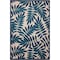 Homeroots 8' X 11' Navy Blue And Ivory Palm Leaf Indoor Outdoor Area Rug 546694 - alternate 1