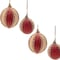 Homeroots Set of Four Red And Natural Woven Bamboo Ball Ornaments, 4PK 633365 - alternate 7