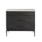 Homeroots 36" Black And White Solid Wood And Marble Three Drawer Dresser 391999 - alternate 1