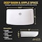 Anzzi 23 in Rectangular Ceramic Vessel Sink Basin, Glossy White, Curved Edge, Countertop Bathroom Vanity LS-AZ928 - alternate 10
