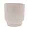 Homeroots 8" Beige Recycled Paper Textured Lines Urn Table Vase 632610 - alternate 1