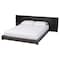 Baxton Studio Elina Modern Ebony Black Wood Queen Size Platform Bed with Built-In Shelves 252-13764-ZORO - alternate 1