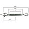 Hyw Products Drop Forged Hot Dipped Galvanized Steel Turnbuckle 1/2in x 6in Eye/Jaw 1011126 - alternate 4