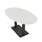 Skutchi Designs Boval Conference Table With Power Unit, 36 in W, 72 in L, White HAR-BOVL-36X72-DOU.BK-WA7976-NA - alternate 1