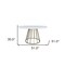 Homeroots 51" White And Brass Rounded Concrete And Iron Dining Table 486035 - alternate 6