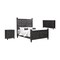 Homeroots Three Piece Black Solid Wood Bedroom Set 636272 - alternate 1