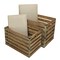 Homeroots Set of Two Brown Wood Slat and Upholstery Storage Benches With Flip Top 379835 - alternate 8