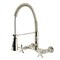 Kingston Brass Double-Handle Wall-Mount Pre-Rinse Bridge Kitchen Faucet, Polished Nickel GS1246NX - alternate 1