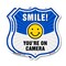 Signmission Smile You're On Camera Shield Sign Smile, 12 inch X 12 inch, Aluminum Metal Sign, 2PK SHI-A-2PACK-12-463 - alternate 1