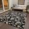 Homeroots 10' X 14' Black Beige And Ivory Floral Washable Indoor Outdoor Area Rug 597805 - alternate 7