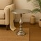 Homeroots 26" Silver Aluminum Round Pedestal End Table 634161 - alternate 8