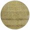 Homeroots 8' Artichoke Green And Ivory Round Geometric Washable Indoor Outdoor Area Rug 630485 - alternate 6