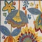 Homeroots 6' X 9' Ivory Blue Orange Red And Yellow Floral Indoor Outdoor Area Rug 546845 - alternate 9