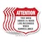 Signmission 24 Hour Surveillance Shield Sign Attenti, 12 inch X 12 inch, Aluminum Metal Sign, 5PK SHI-A-5Pack-12-352 - alternate 1
