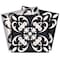 Homeroots 6" X 6" Black And White Quatro Peel And Stick Removable Tiles 390630 - alternate 1