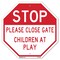 Signmission Stop Please Close Gate Children at, 10 Inch X 10 Inch, Aluminum Metal Signs OC-A-10-270 - alternate 1