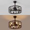 Jonathan Y Celeste 21.6" 6-Light Industrial Farmhouse 6-Speed Metal Mobile-App/Remote-Controlled Caged LED Ceil JYL9732A - alternate 10