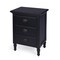 Homeroots Classic Black 3 Drawer Nightstand 388905 - alternate 1