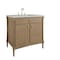James Martin Vanities Kinnsden 36" Single Vanity, Weathered Oak w/ 3 CM Lime Delight Silestone Top D680-V36-WTO-3LDL - alternate 10