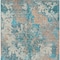 Homeroots 5' X 8' Teal Blue Ivory And Light Brown Damask Washable Indoor Outdoor Area Rug 596394 - alternate 9