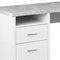 Homeroots 78" Gray and Silver L Shape Computer Desk With Two Drawers 333446 - alternate 5