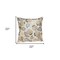 Homeroots 22" Gold and White Floral Cotton Throw Pillow With Embroidery 529243 - alternate 7