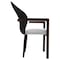 Leisuremod Opaline Series Elegant Wooden Dining Chair in Black Velvet and White OC24BLW - alternate 10