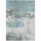 Homeroots 9' X 12' Teal Blue And Gray Abstract Washable Indoor Outdoor Area Rug 617744 - alternate 7