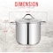 Bakken-Swiss Deluxe 12-Quart Stainless Steel Stockpot with Tempered Glass Lid, Heavy Duty BKSSQ12 - alternate 6