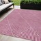 Homeroots 5' X 8' Blush And Ivory Geometric Washable Indoor Outdoor Area Rug 612113 - alternate 1