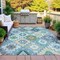 Homeroots 5' X 8' Teal Blue Beige And Ivory Southwestern Washable Indoor Outdoor Area Rug 632282 - alternate 8