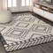 Jonathan Y Amir Moroccan Beni Souk Cream/Black 4 ft. x 6 ft. Area Rug MOH200A-4 - alternate 8
