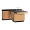Diversified Spaces Perimeter Workstation, Oak, Wood Frame, 90 in W, Red 2816K - alternate 1