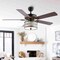 Jonathan Y Paolo 52" 3-Light Farmhouse Industrial Iron Scroll Drum Shade LED Ceiling Fan w/ Remote, Black/White JYL9612A - alternate 13