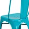 Flash Furniture Crystal Teal-Blue Metal Indoor-Outdoor Stackable Chair, PK4 4-ET-3534-CB-GG - alternate 10