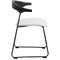 Leisuremod Lyra Collection Modern Chair in Black back and White Seat LCBL-41OW - alternate 10