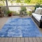 Homeroots 3' X 5' Navy Blue And Ivory Abstract Washable Indoor Outdoor Area Rug 602725 - alternate 9