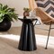 Baxton Studio Ulmer Metal Scalloped Side Table - Modern Round Accent Table for Indoor or Semi-Outdoor Use, Black 259-14289-ZORO - alternate 6